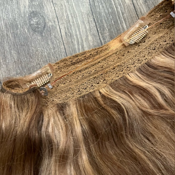 Zala Human Hair Halo Extensions 16” 130g Sunkissed w/Tournaline Red toner - Picture 4 of 6